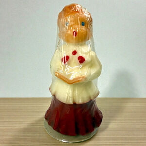 Gurley Christmas Candle Choir Boy Caroler Vintage Label Novelty 5.25" Sealed NOS